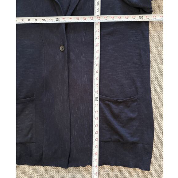 J JILL Notch Lapel Patch Pockets Textured Sweater Jacket 2X Coastal Transitional - Picture 7 of 7